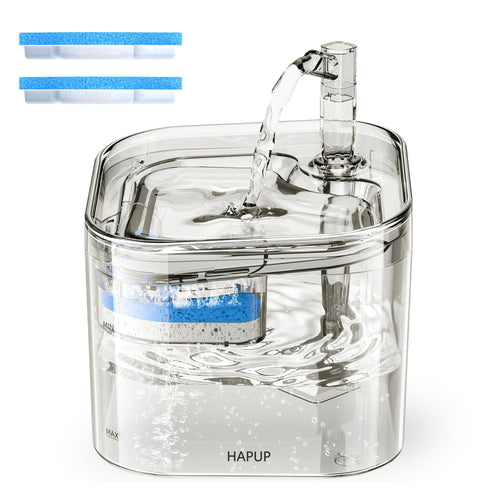 HAPUP 2.2L Smart Cat Water Fountain with Dual Flow Modes